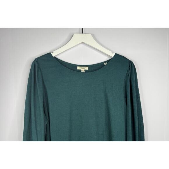 Max Studio Top Womens 2X Green Balloon Sleeves Pullover NEW Holiday Office - Picture 2 of 12
